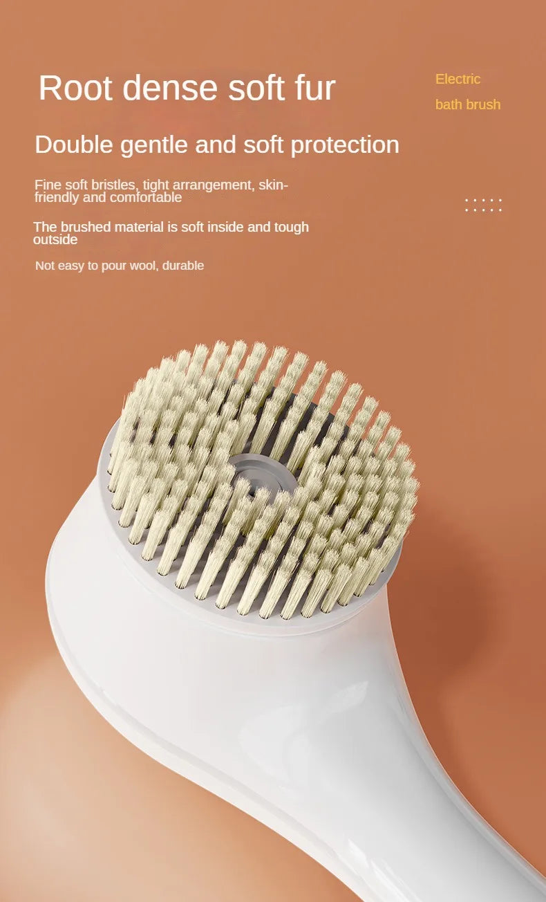 Electric Bath Brushes Bath and Body Works Silicone Body Scrubber Waterproof IPX7 Scrubber Brushes Back Long Handle Back Brushes