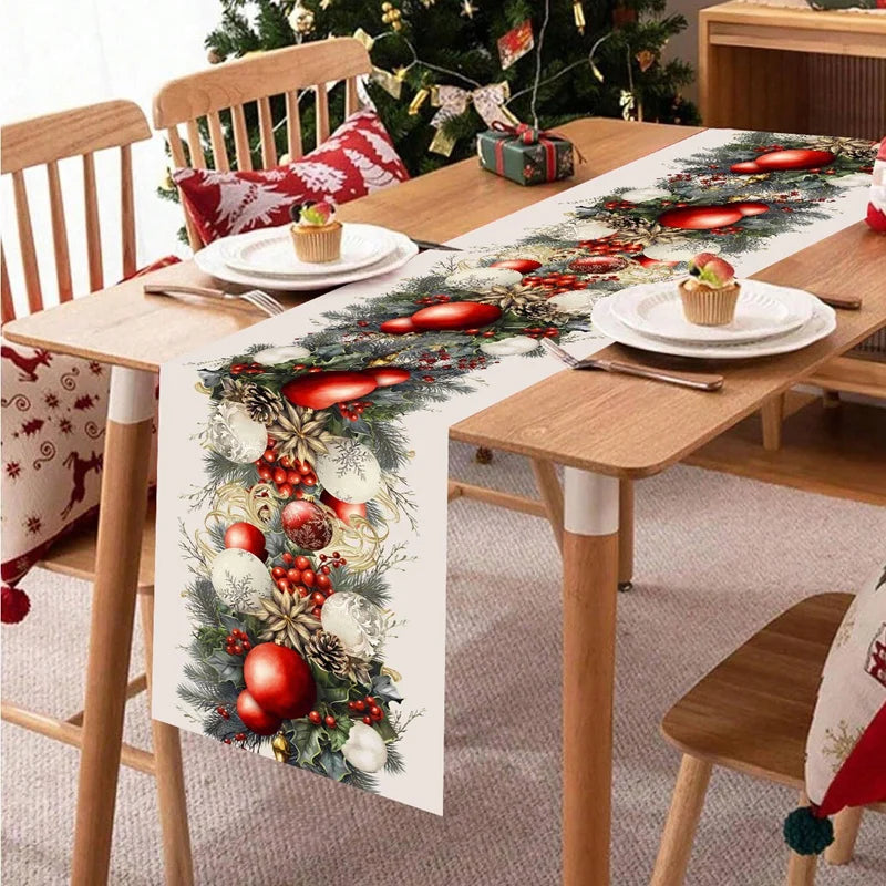 Christmas Table Runner Merry Christmas Decoration For Home Xmas Table Decor 2025 Navidad Notal Noel Ornament Happy New Year 2026 Beauty World Shop