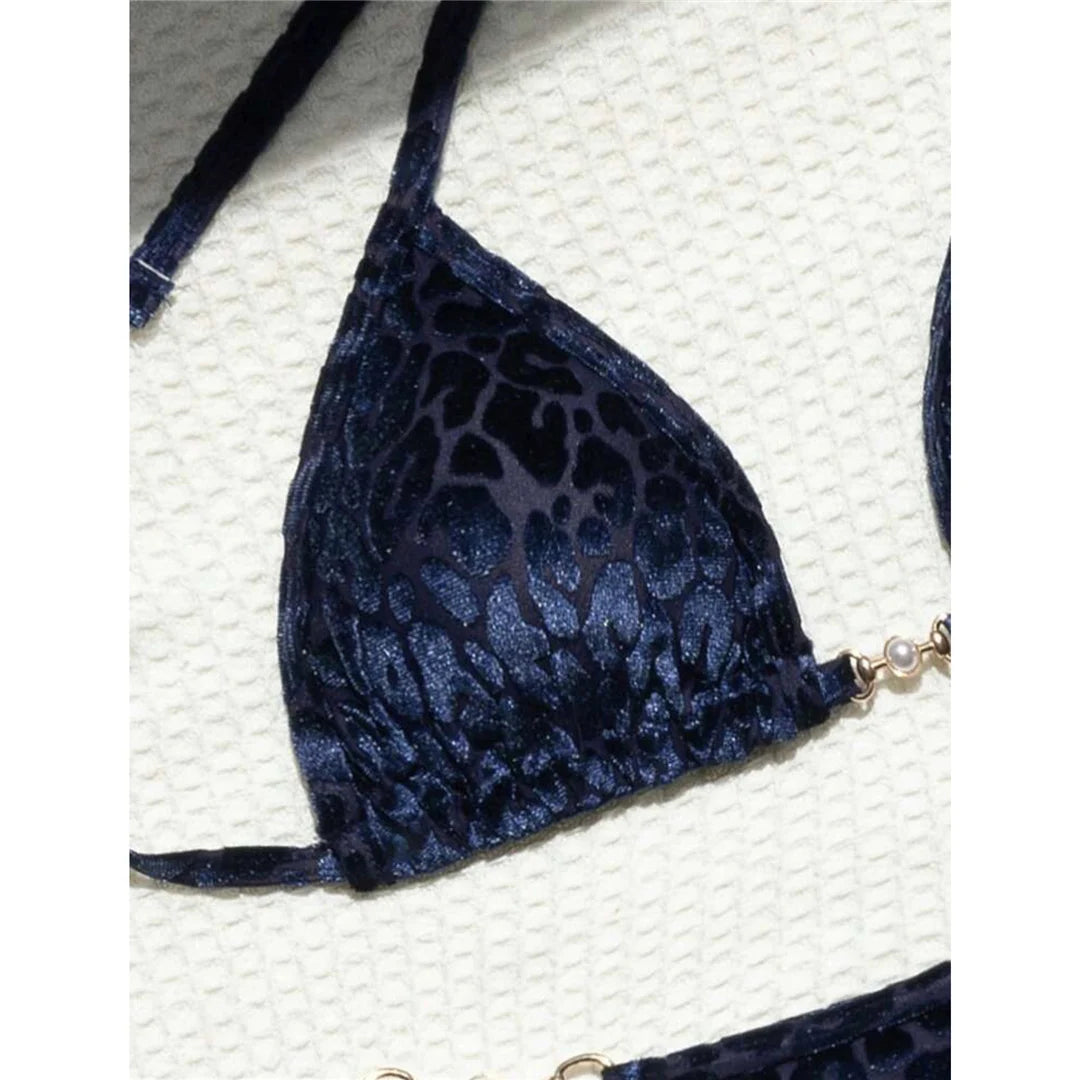 S- XL Leopard Halter Mini Micro Thong Bikini Women Swimwear Female Swimsuit Two-pieces Bikini set Bather Bathing Suit Swim V5207 Beauty World Shop