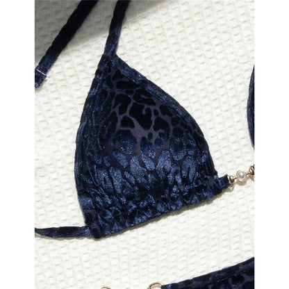 S- XL Leopard Halter Mini Micro Thong Bikini Women Swimwear Female Swimsuit Two-pieces Bikini set Bather Bathing Suit Swim V5207 Beauty World Shop