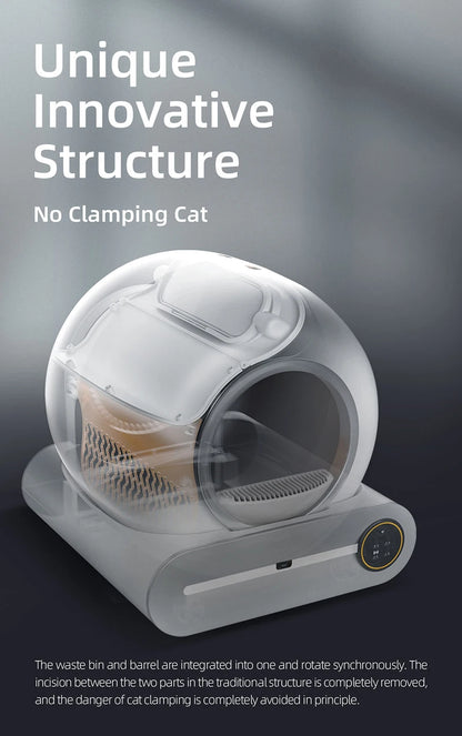 New 65L Automatic Smart Cat Litter Box Self Cleaning Fully Enclosed Large Cat Toilet Litter Tray Beauty World Shop