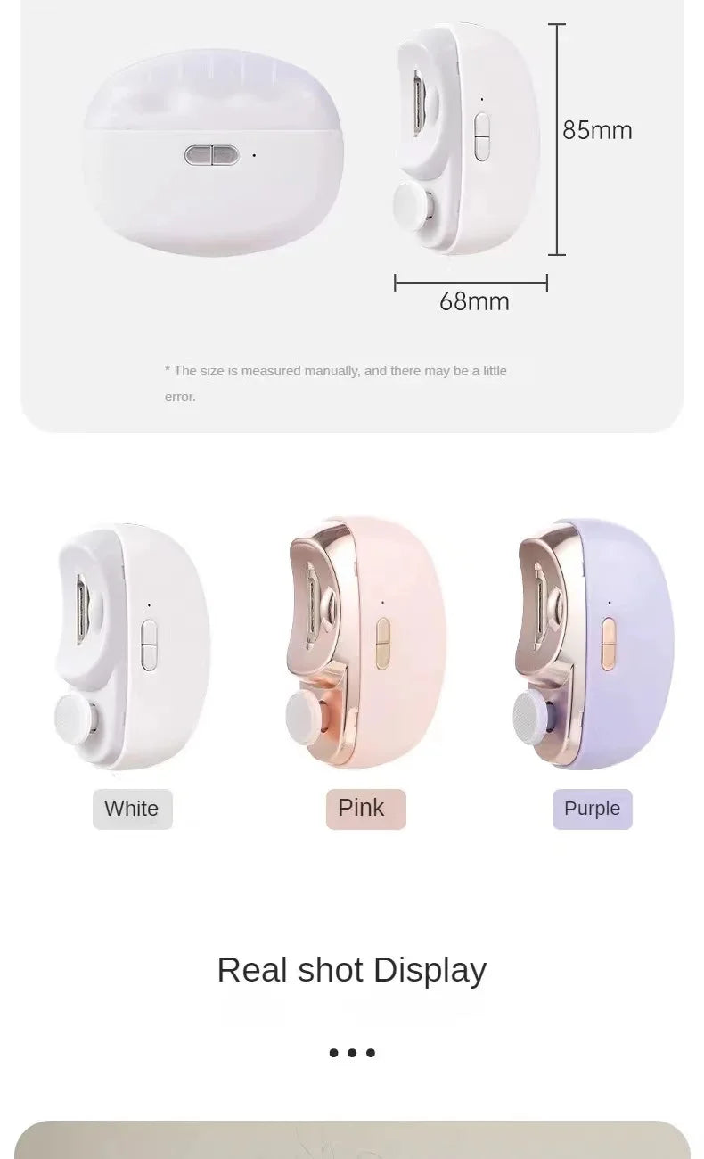 Electric Nail Clipper Grinding and Polishing 2 in 1 Multifunctional Portable Automatic Nail Grinder Electric Manicure Tool Beauty World Shop