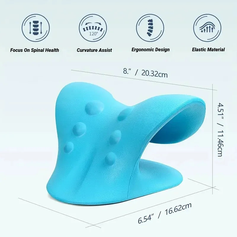Neck Shoulder Stretcher Relaxer Cervical Spine Stretch Muscle Relaxation Traction Device Massage Pillow Correction Chiropractic Beauty World Shop
