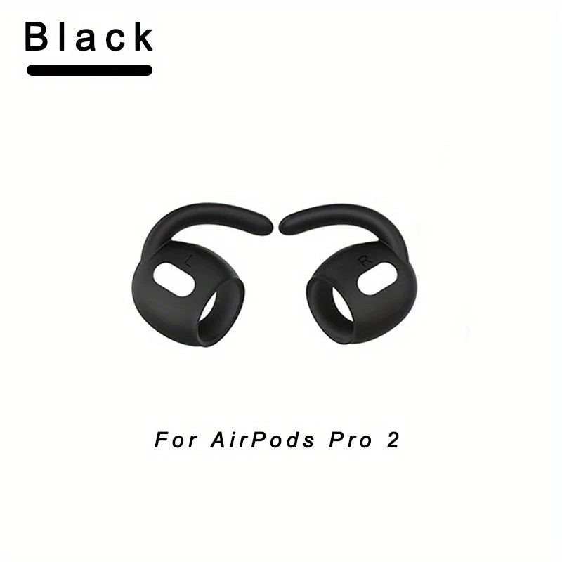 Anti-Slip Silicone Ear Hooks for AirPods Pro 2 | Soft Grip Sporty Eartips, Sweatproof Gym Running Workout Headphones Accessories