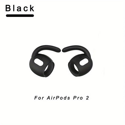 Anti-Slip Silicone Ear Hooks for AirPods Pro 2 | Soft Grip Sporty Eartips, Sweatproof Gym Running Workout Headphones Accessories