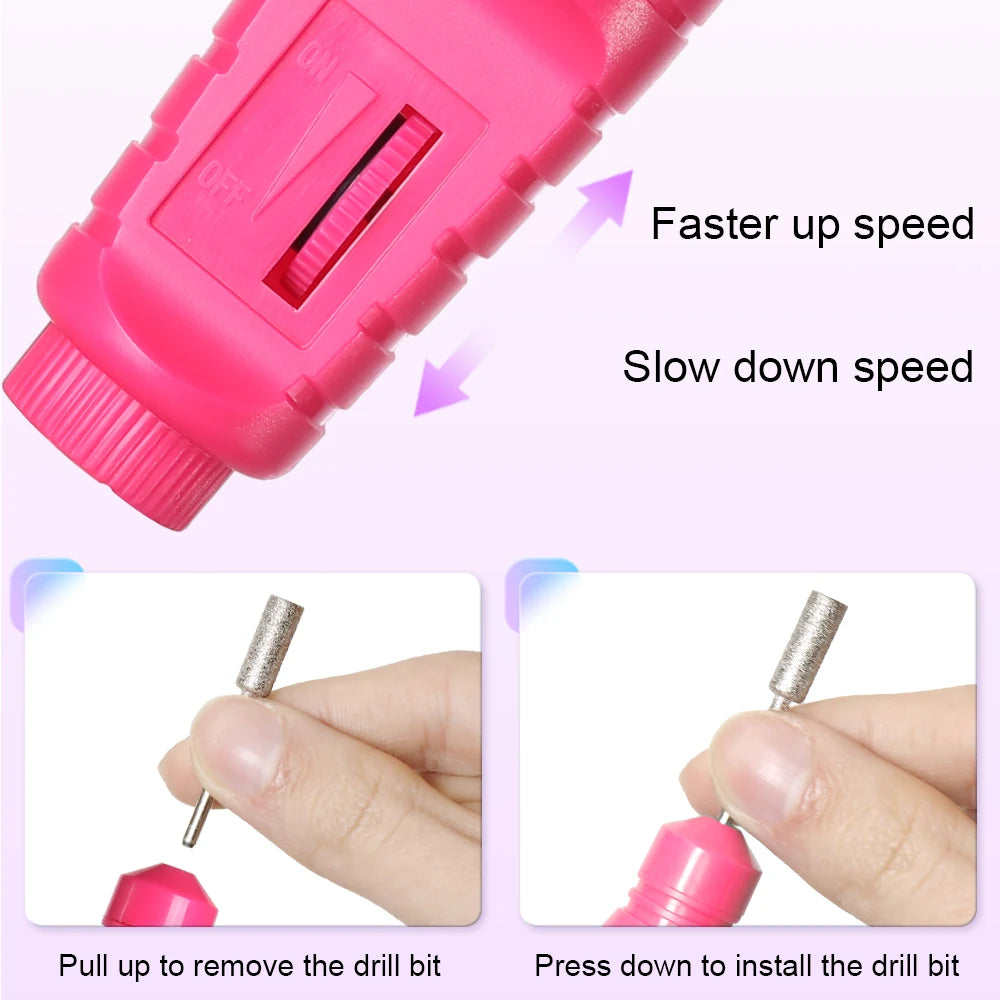 LINMANDA 6 In 1 Electric Nail Drills Kit Remove Polisher Manicure Portable Nail File Nail Drill Equipment  Pen Tools Machine Beauty World Shop