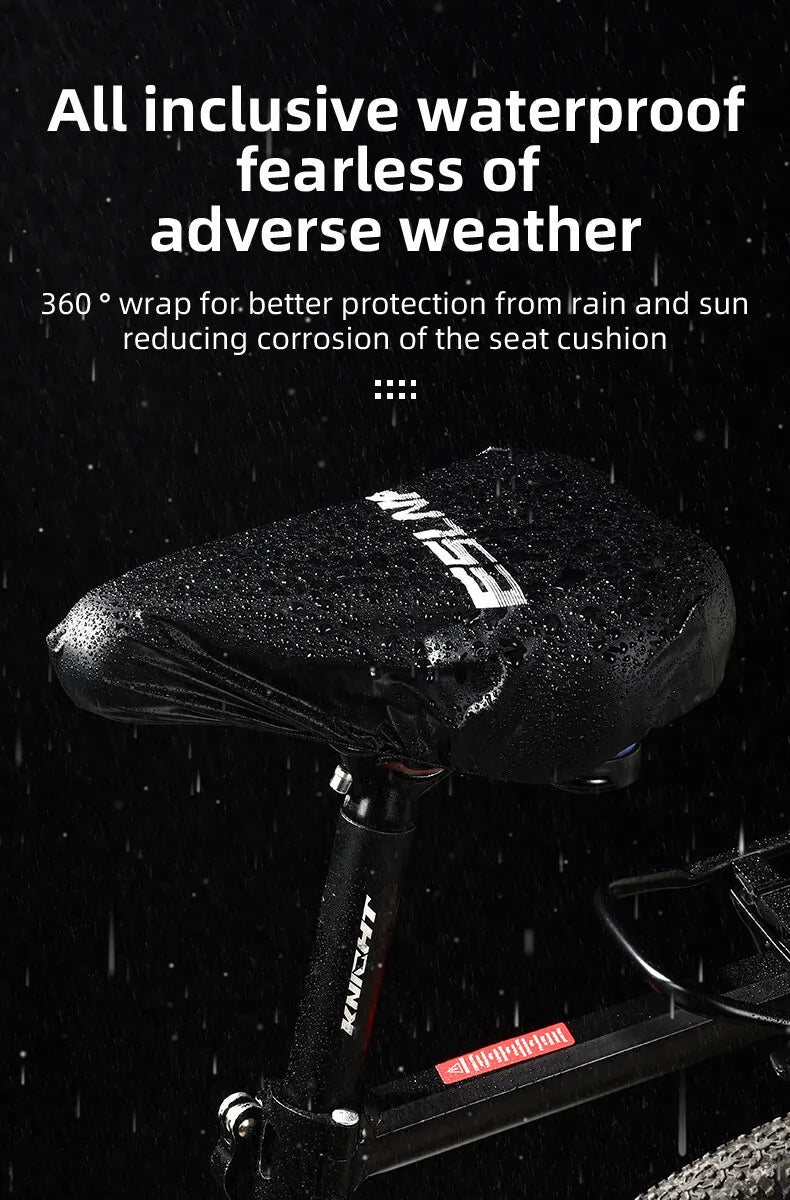 Waterproof Bicycle Saddle Cover High Elastic Road Bicycle Seat Cover Foldable Portable MTB PVC Saddle Cover Bike Accessories Beauty World Shop