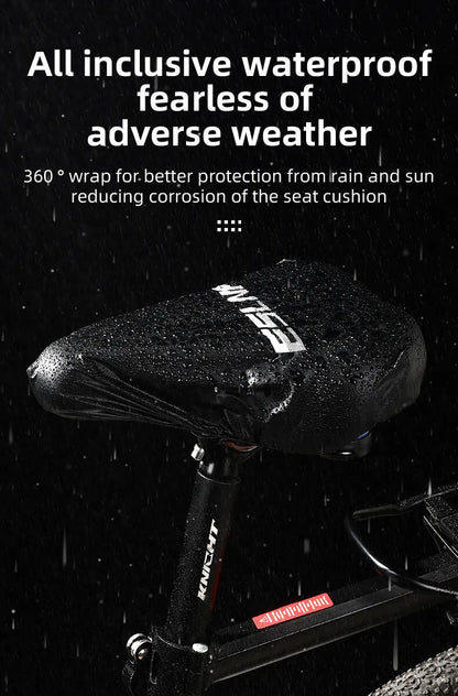 Waterproof Bicycle Saddle Cover High Elastic Road Bicycle Seat Cover Foldable Portable MTB PVC Saddle Cover Bike Accessories Beauty World Shop