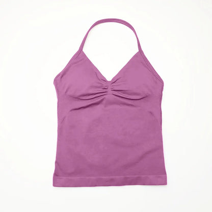 NCLAGEN Impact Longline Strappy Top Sports Yoga Vest Women's Fitness Tank Top Gym Beautiful Open Back Bra Running Workout Halter Beauty World Shop