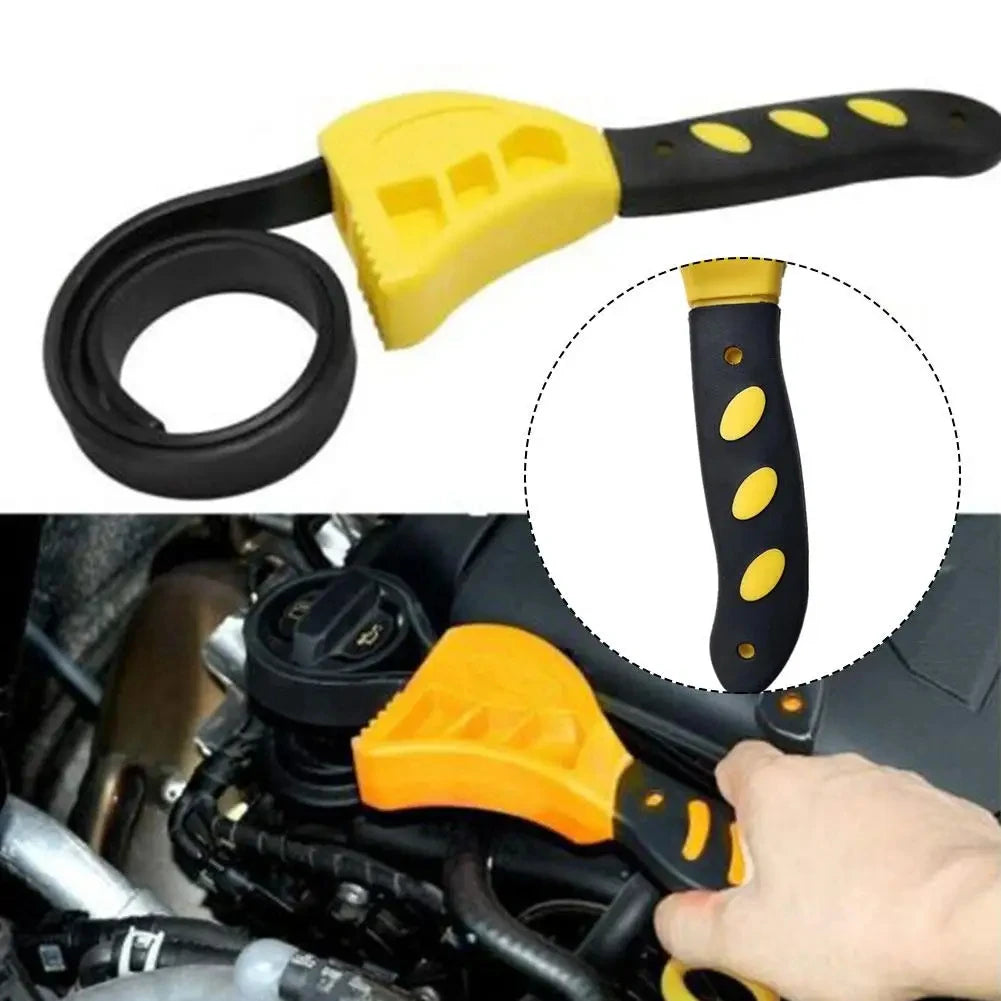 Multifunctional Belt Wrench Adjustable Rubber Strap Jar Wrench Tool Opener Wrench Cartridge Pipe Wre Filter Oil Disassembly 6in Beauty World Shop