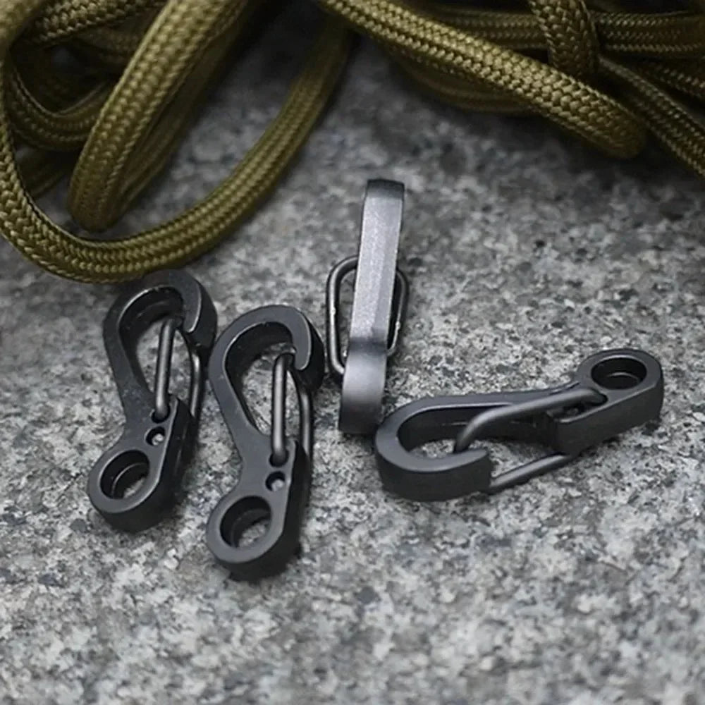 10pc Mini Carabiner Clip Metal Spring Snap Hooks Paracord Lanyard Hanging Clips for Keychain Backpack Bottle Outdoor Accessories Beauty World Shop