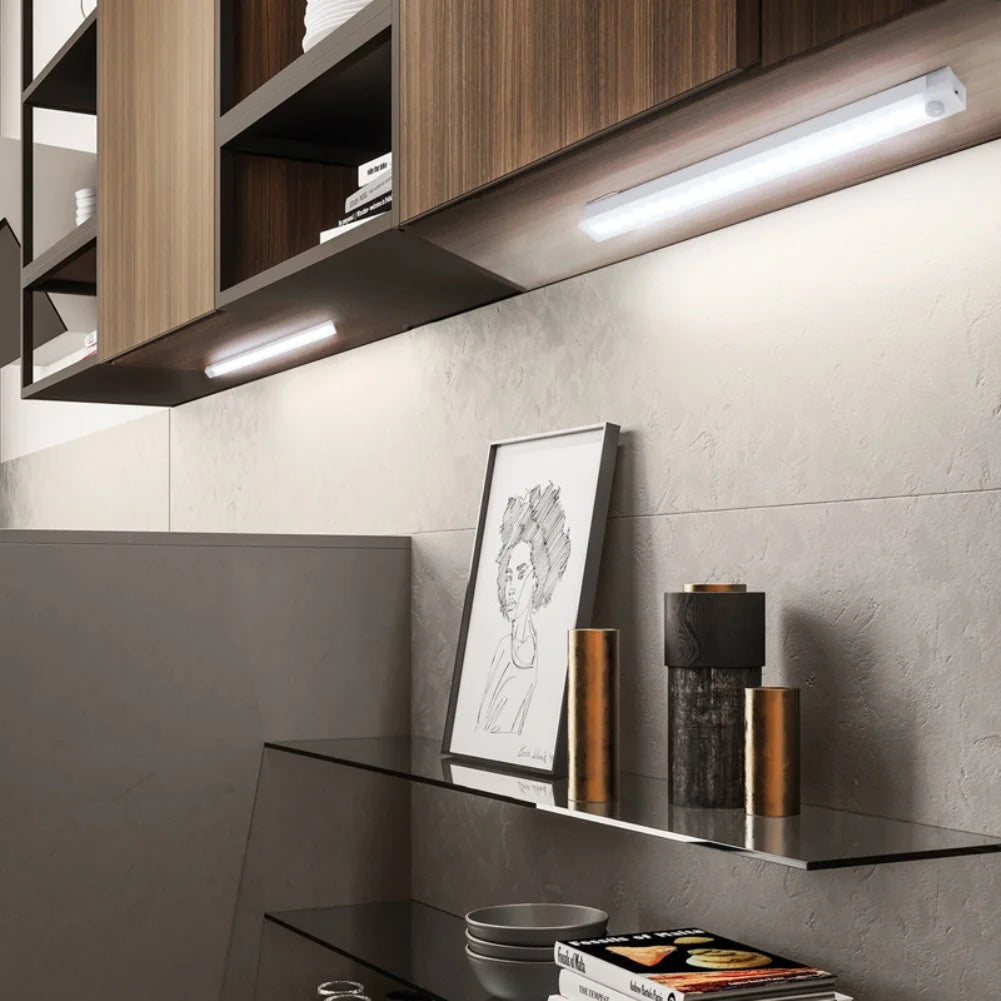 LED Motion Sensor Light Wireless LED Night Light Type C Rechargeable Light Cabinet Wardrobe Lamp Staircase Backlight For Kitchen Beauty Fashion