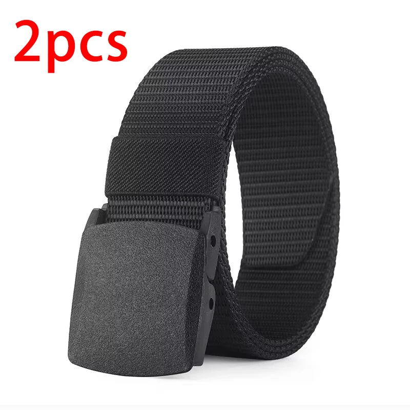 Men's Belt Outdoor Casual Canvas Belt Metal Free Training Nylon Tactical Belt With Pants Jeans Belt Sports Belts For Men Women Beauty World Shop