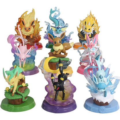 Pokemon Eeveelution Espeon Sylveon Glaceon Leafeon Vaporeon Umbreon Flareon Anime Figure Model Blind Box Toys Birthday Gifts Beauty World Shop