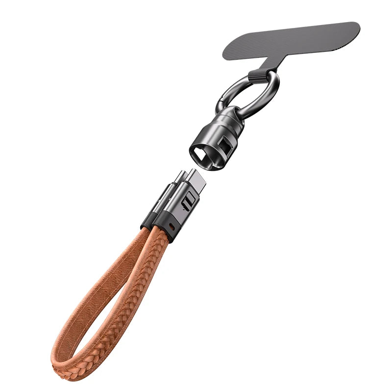 240W Mobile Fast Charging Cable Type-C to USB-C Keychain Anti Loss Hanging Rope 48V5A Short Line Laptop Tablet Charging Cable Beauty World Shop