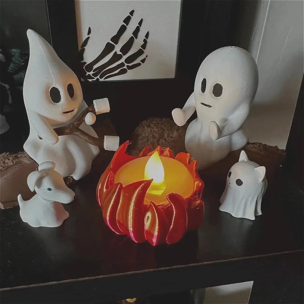 1 Set Halloween Ghost Campfire Decor Spooky Outdoor Party Haunted House Props Scary Backyard Scene Gathering Decoration Gift Beauty World Shop