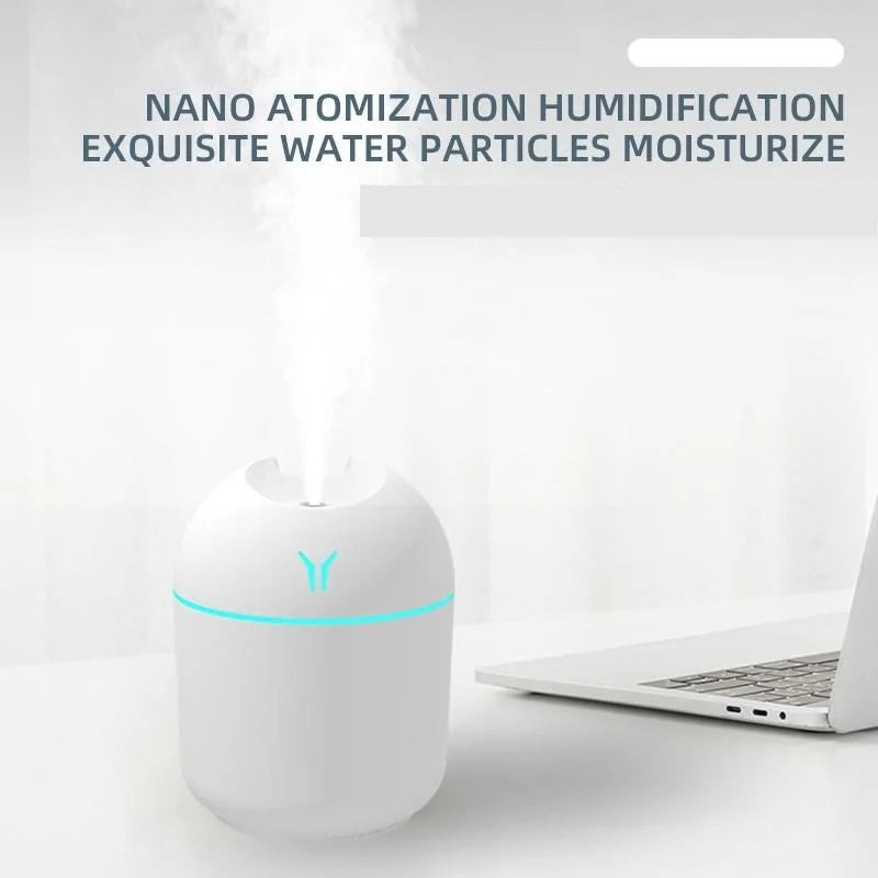 250ML USB Mini Air Humidifier Aroma Essential Oil Diffuser For Home Car Ultrasonic Mute Mist Maker Diffuser with LED Color Lamp Beauty World Shop