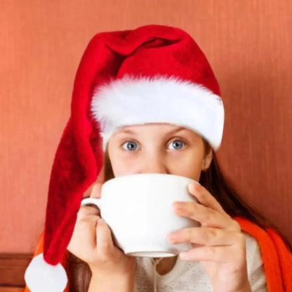 Super Long Christmas Hats Soft Comfortable Velvet Christmas Hat Kids Adult Thickened Santa Claus Caps Christmas Decorations Beauty World Shop