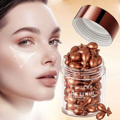 Retinol Multi-Effect Firming Capsule Serum, Tender Skin Hydrating Eye Cream Nourishing And Hydrating Eye Essence 0.34gx45capsule Beauty World Shop
