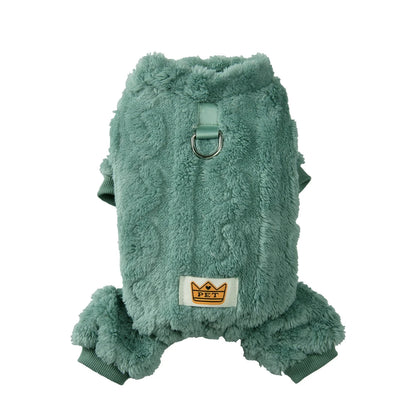 Soft Dog Clothes For Winter Warm Puppy Jumpsuit With D-ring Flannel Fleece Pets Sweater For Small Medium Dogs Yorkshire Pug Coat