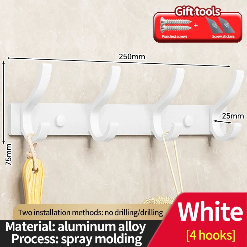 no drill Door Behind Hook Storage Wall Hanging Clothes Hanger Coat Hook Punch-free Bathroom Hanger Bedroom Organizer Storage Kit Beauty World Shop