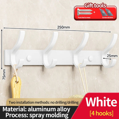 no drill Door Behind Hook Storage Wall Hanging Clothes Hanger Coat Hook Punch-free Bathroom Hanger Bedroom Organizer Storage Kit Beauty World Shop