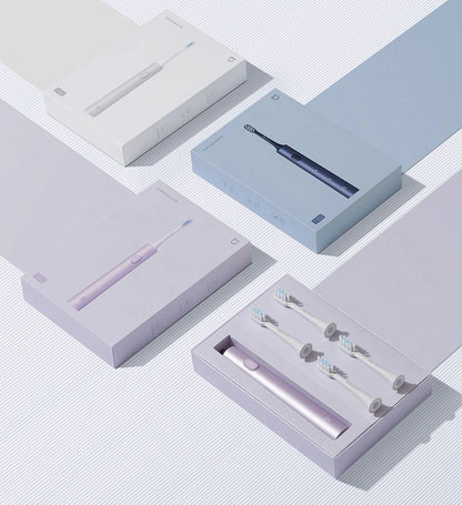 Mijia Sonic Electric Toothbrush T302 3colors 4 Brush Heads IPX8 Water Proof 360° Wireless Charging 4 Modes Cleaning Teeth Beauty World Shop