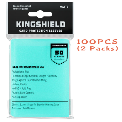 100PCS Matte Colorful Standard Size Card Sleeves TCG Trading Cards Protector Tarot Shield Board Games Cover PKM 66x91mm Beauty World Shop