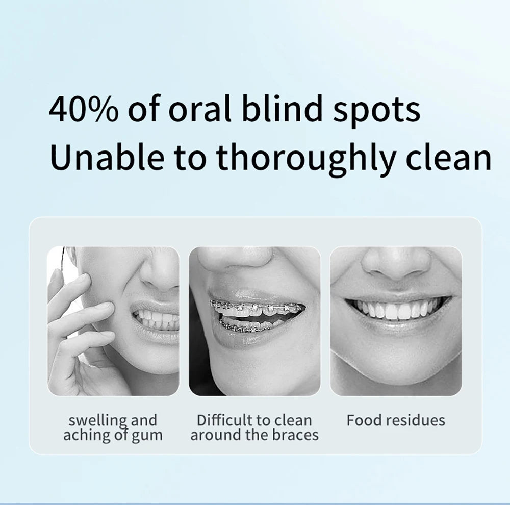 Teeth Water Flosser Electric Oral Irrigator Portable Home Dental Cleaning Teeth Rechargeable Waterproof Teeth Cleaner Oral Care Beauty World Shop