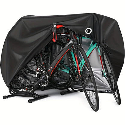 Bike Cover For 2 Bikes Outdoor Waterproof Bicycle Cover Rain Sun UV Dust Windproof With Lock Hole Beauty World Shop