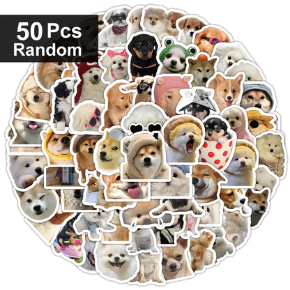 10/100/1000Pcs Funny Dog Stickers Cartoon Cute Decals Toy Guitar Phone Bicycle Laptop Notebook Luggage Car Graffiti Kids Sticker Beauty World Shop