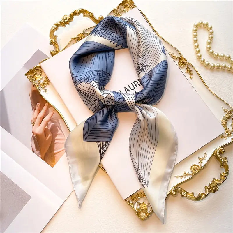 70cm Silk Feeling Square Scarf Women Satin Bandana Print Scarves Head Band Fashion Lady Hair Shawl Wrap Female Neckerchief Hijab Beauty World Shop