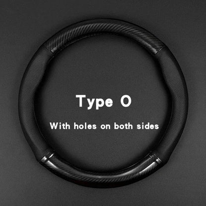 Universal Car Steering Wheel Cover Carbon Fiber Leather Three-dimensional Anti Slip, Timple And Fashionable Car Accessories Beauty World Shop