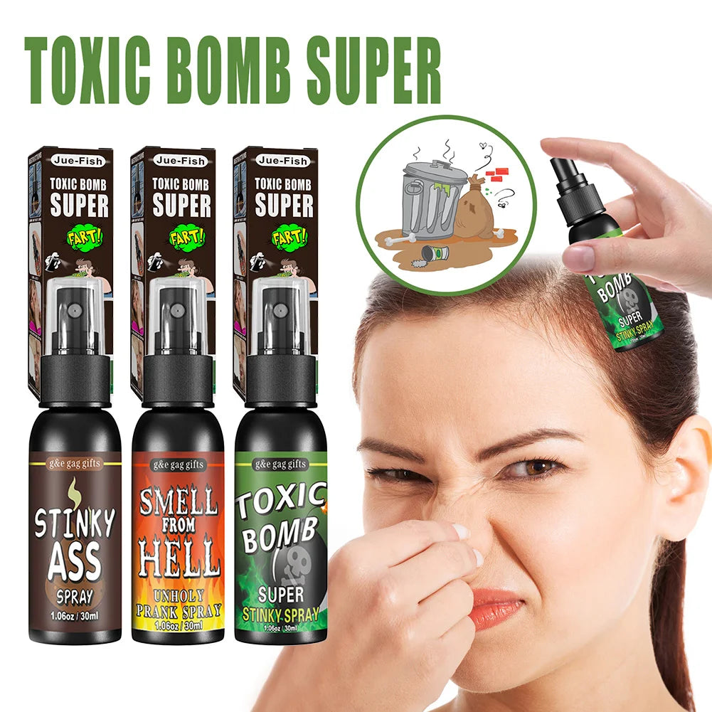 30ml Fart Gag Spray Prank Joke Plastic Spray Can Stink for Adults Kids Terrible Stinky Fart Spray Non Toxic Halloween Funny Toys Beauty World Shop