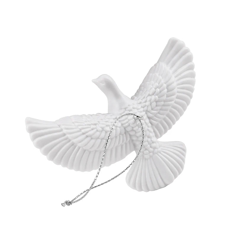 1/4pcs Resin White Dove Christmas Ornaments Xmas Tree Hanging Pendants 2026 New Year Party Home Wall DIY Decoration Kids Gifts Beauty World Shop