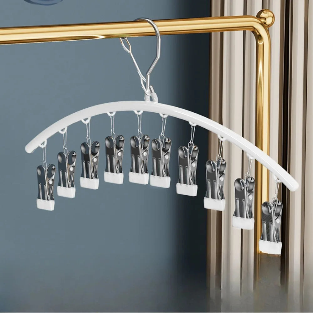 Rack de secagem à prova de vento com clipes – cabide de plástico para meias, jaquetas e lavanderia doméstica Beauty Trend Shop