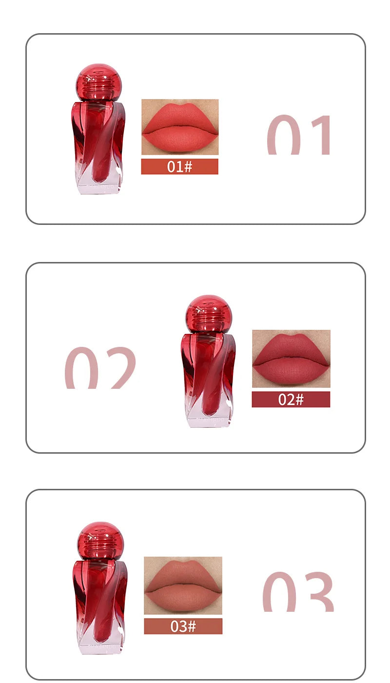 Artistic Soft Mist Mousse Lip Glaze Velvet Matte Lipstick Holding Makeup Not Easy to Sticky Cosmetics Lipstick Beauty Trend Shop