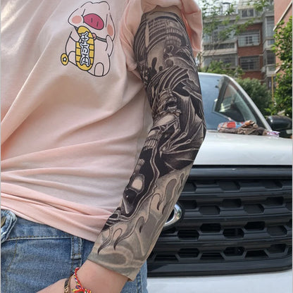 6 PCS Tattoo Sleeves Unisex Summer Cycling Sun Protection Arm Covers Beach Driving Fishing Breathable Nightclub Elastic Sleeves Beauty World Shop