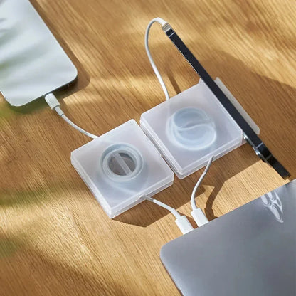Portable Transparent Cable Organizer Cord Management Usb Cable Winder Retractable Phone Holder Charger Wire Storage Protector Beauty Trend Shop