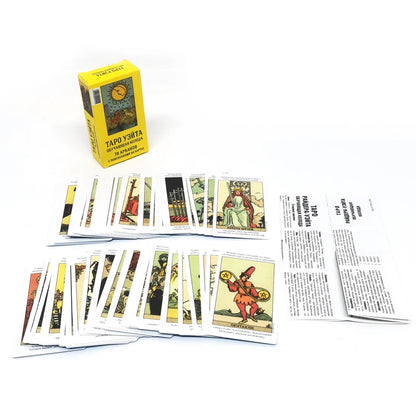 Hot Sell Rider Waite Tarot Card Divination Personal Use Tarot Deck Full RussianVersion Oracles Deck for Girl Board Game Beauty World Shop