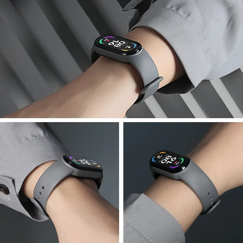 official Silicone Strap For Xiaomi Mi Band 4 5 6 7 Bracelet Sport Watch Wristband Miband4 miband7 Correa Mi band 3 4 5 6 7 Band Beauty Fashion
