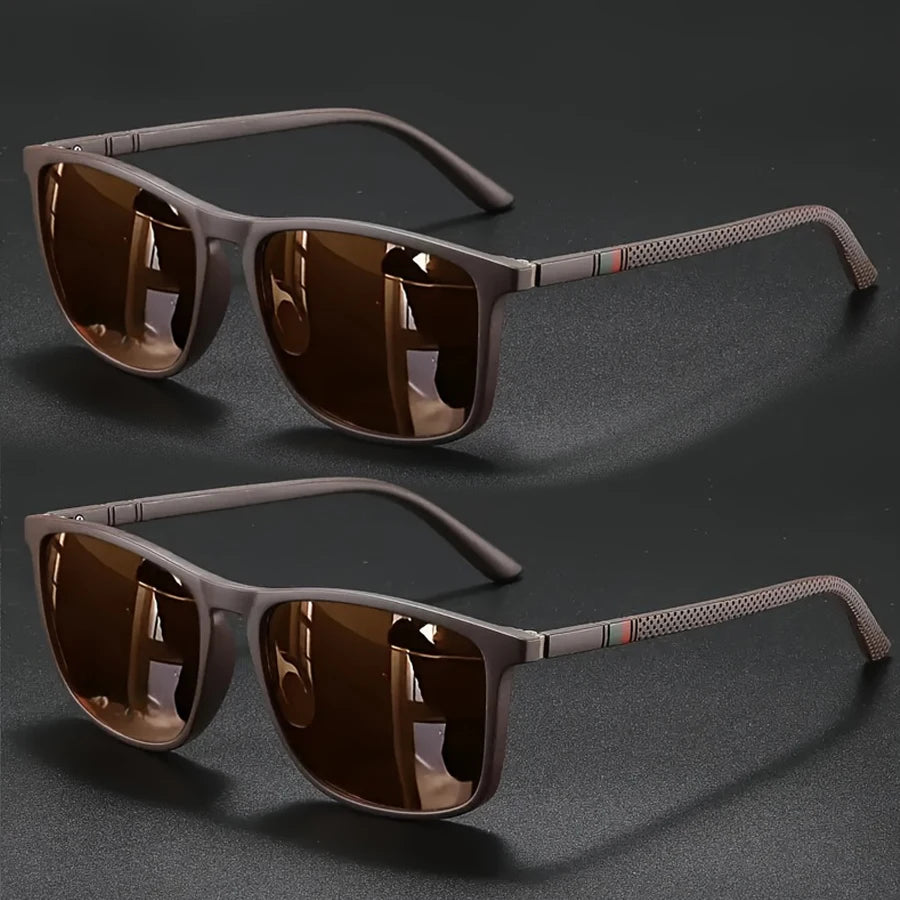 2/3pcs Luxury Square Vintage Cycling Sunglasses Men Women Fashion Travel Driving Fishing Sun Glasses Male Eyewear UV400 Beauty World Shop
