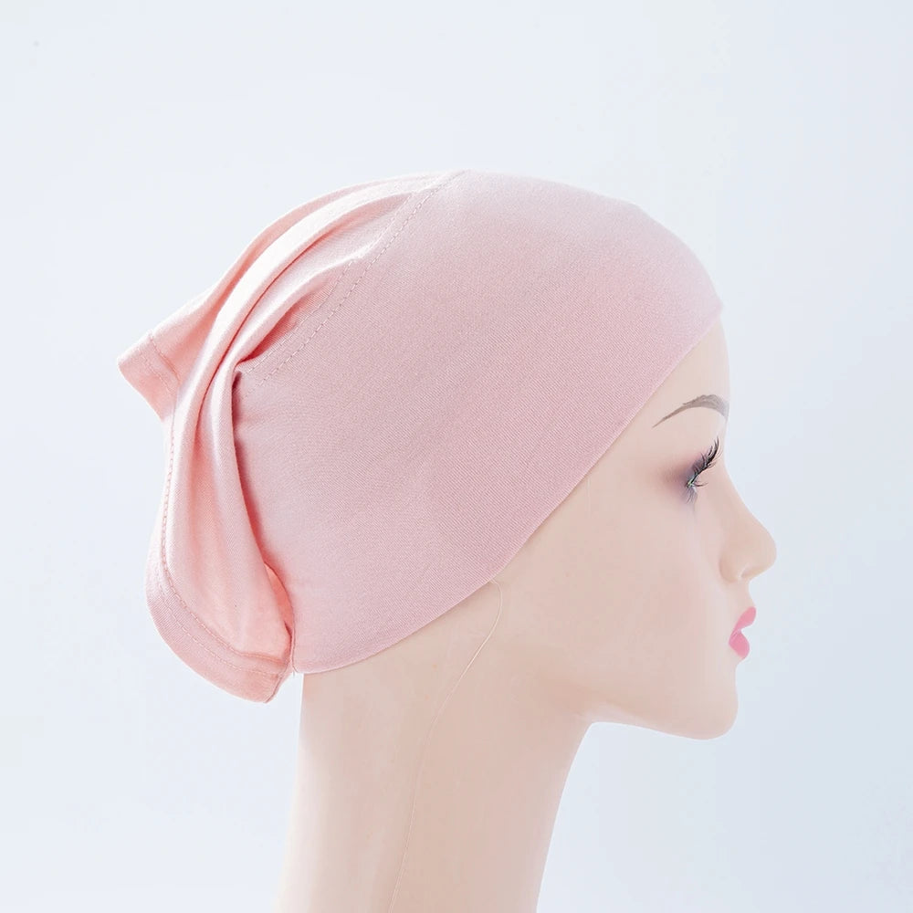 56colors Fashion Women Inner Hijab Tube Muslim Cap Bonnet Plain Islamic Underscarf Bamboo Jersey Undercaps Beauty World Shop