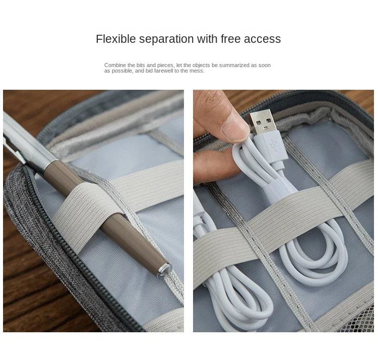 Travel Electronic Digital Storgage Bag Multi-Function Earphone Data Cable Charger Accessory Bag Multi-Layer Power Hard Disk Prot Beauty World Shop