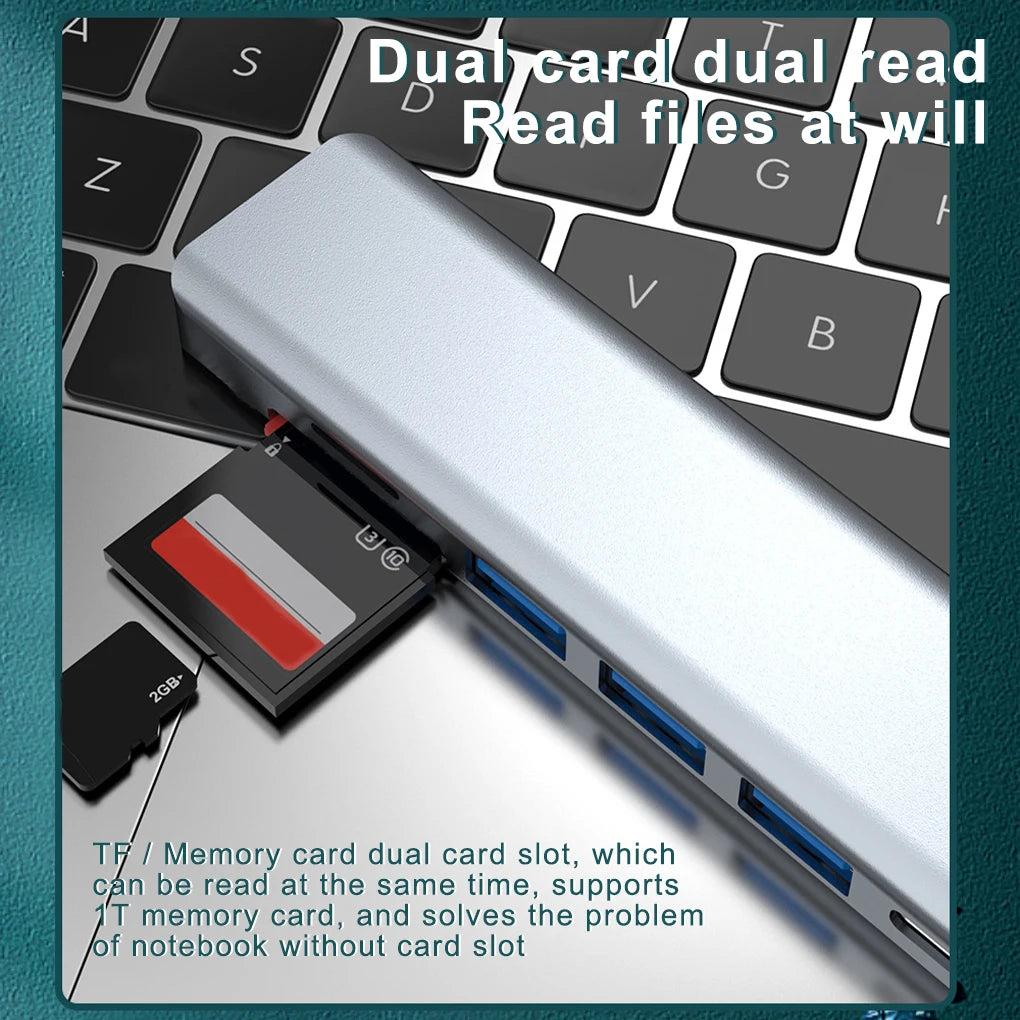 7 In 1 Type C Usb Hub Seven In One Type C 4k 30hz Usb Splitter Supports All Type C Channel Computers To Usb Compatible With Hdmi Beauty World Shop