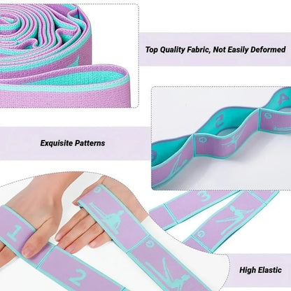 Adult Latin Training Elastic Resistance Band Yoga Auxiliary Stretching Belt Bands Beginner Pilates Dance Loop Fitness Tension Beauty World Shop