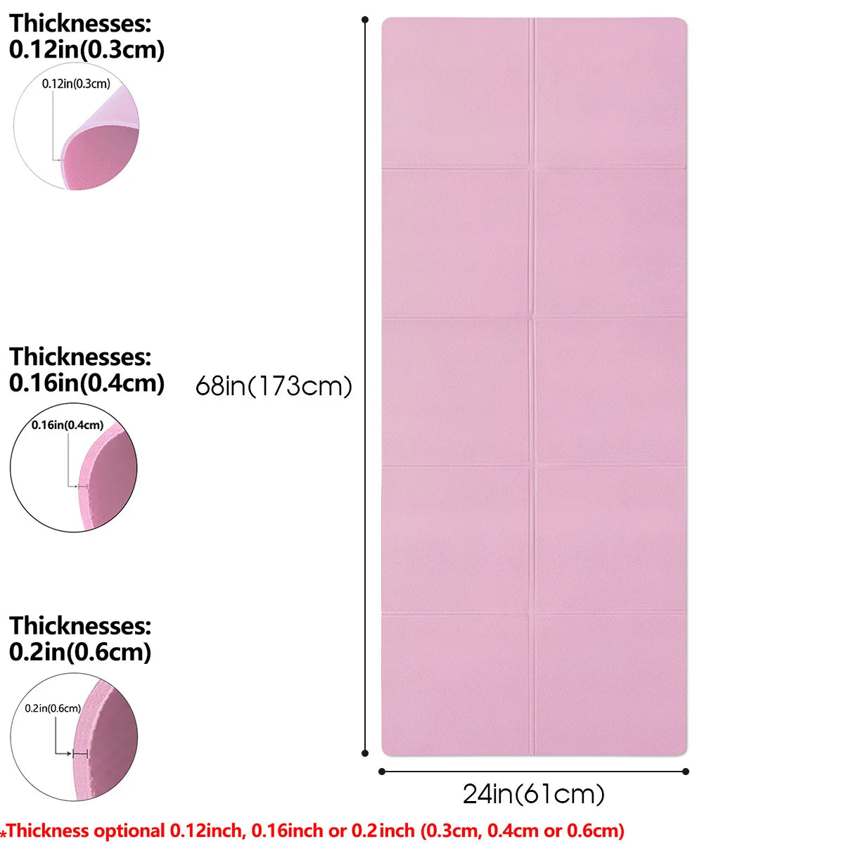 Yoga Mat Pilates Fitness Mat 3/4/6mm Thicknes Non Slip Yoga Cushion Travel Fitness Exercise Pad for Women Home Gym Floor Workout Beauty World Shop