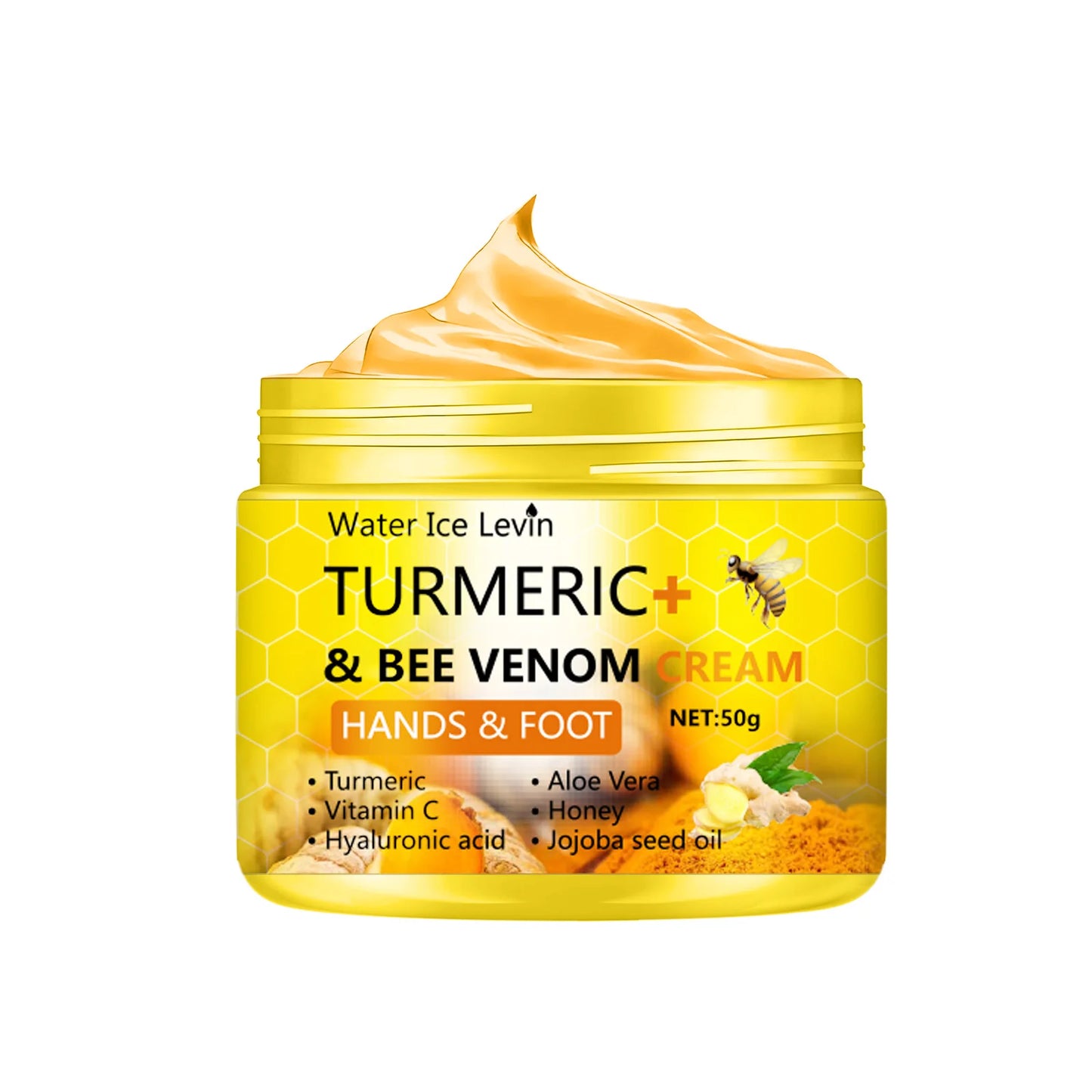 Turmeric Bee Venom Anti-Drying Crack Foot Cream Hand Cracked Repair Skin Removal Care Cream Dead Feet Hand Skin 50g Beauty World Shop