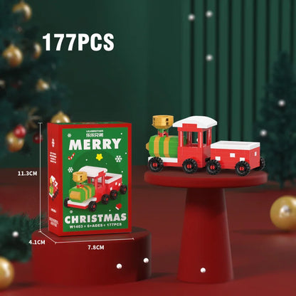 Christmas Building Block Santa Claus Snowman Elk Tree Micro Brick Puzzle Assembly Model Home Decoration Xmas Party Gift Kid Toy Beauty World Shop