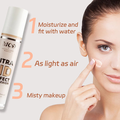 9 Shade Full Coverage Concealer Liquid Foundation  makeup high coverage  Base makeup  cushion Foundation cream  Natural Matte Beauty World Shop